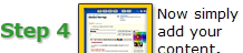 Step 4 - Now add content to your Site